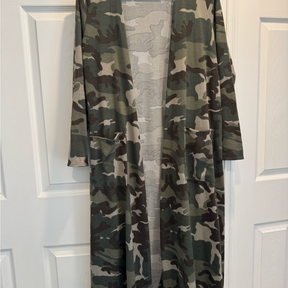 Camouflage Long Cardigan